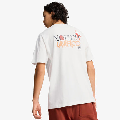 Puma Downtown Relaxed Graphic Unisex Beyaz T-shirt