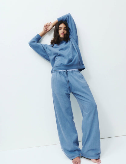 Pamuk Karışımlı Geniş Paça Pijama Altı