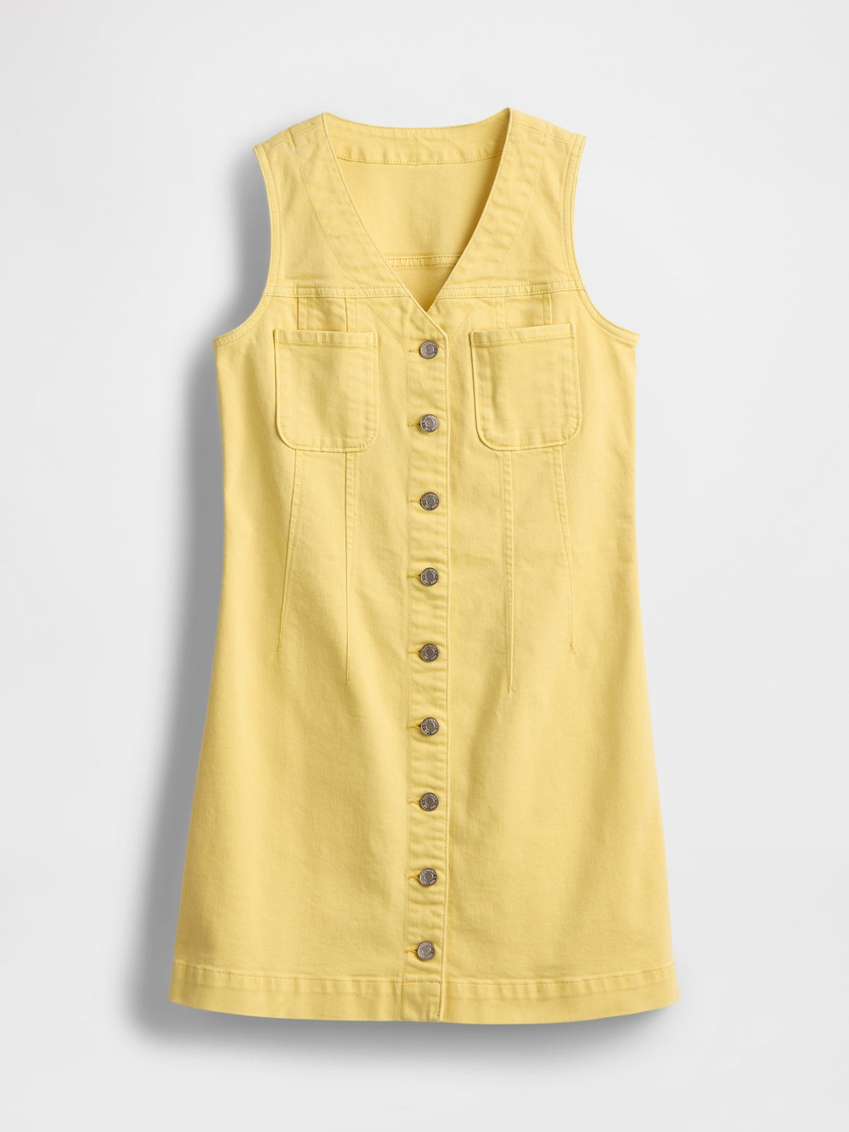 Sarı Denim Mini Elbise