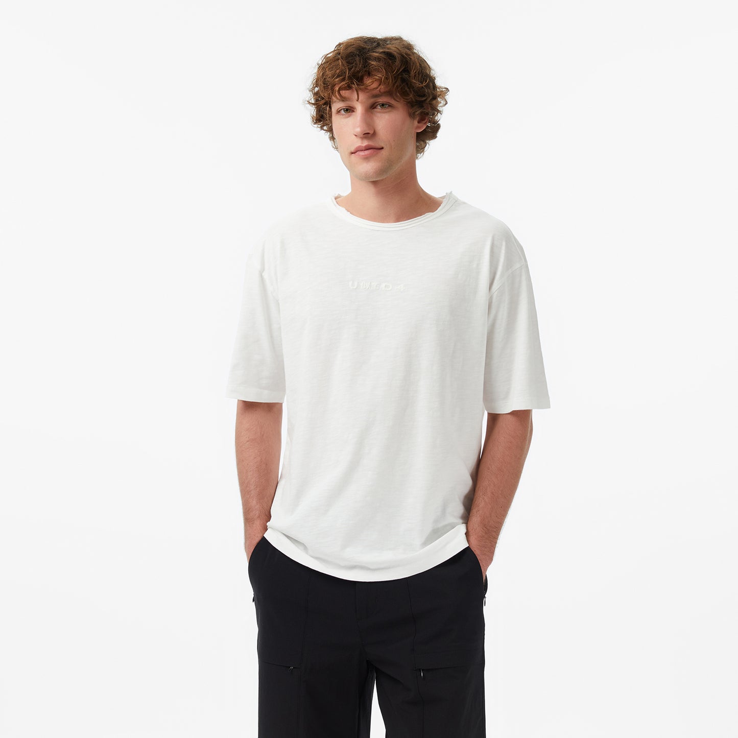 United4 Regular Fit Erkek Bej T-shirt