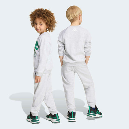 Adidas Little Kids Minecraft Jog Set Çocuk Gri Eşofman Takımı
