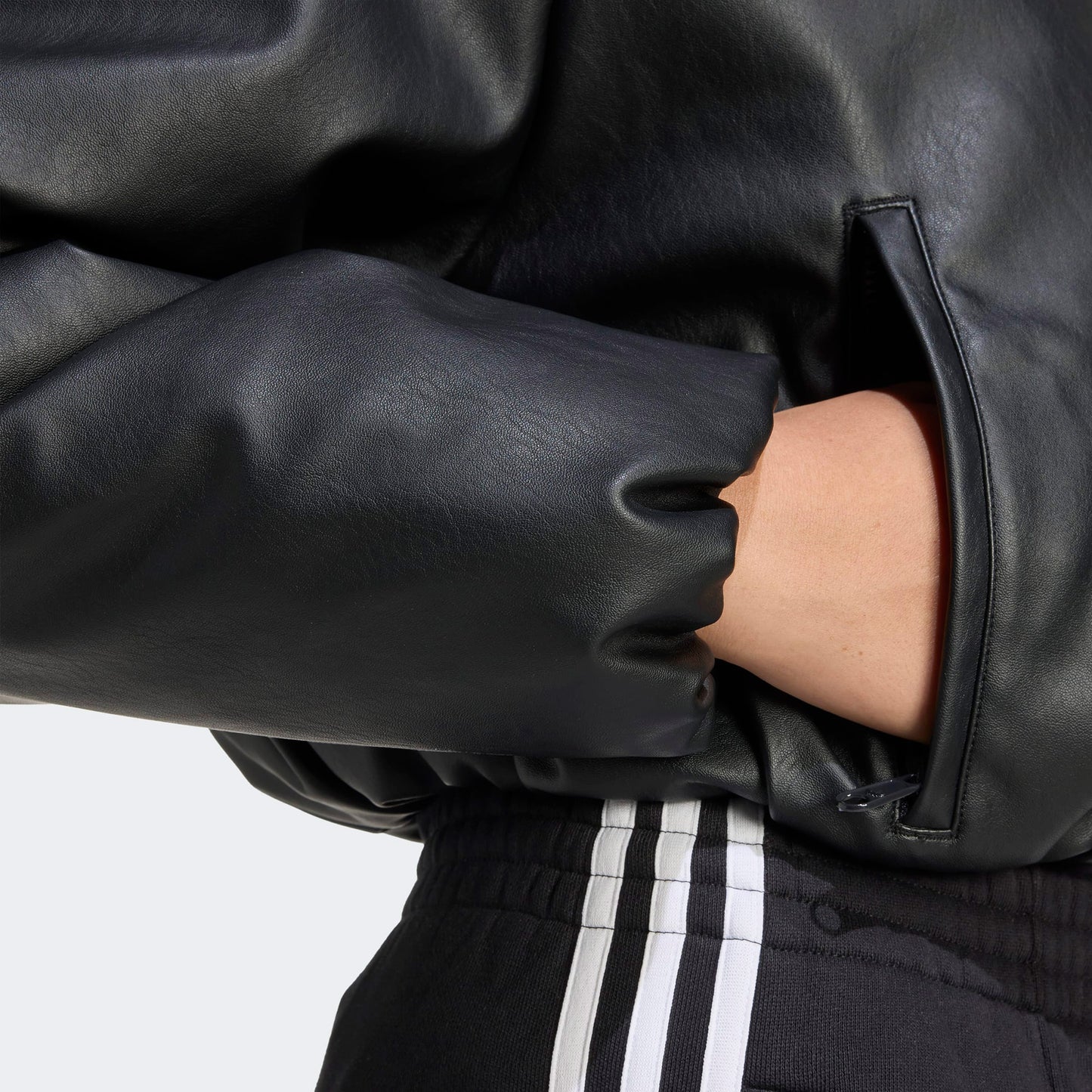 Adidas Pleather Bomber Kadın Siyah Ceket