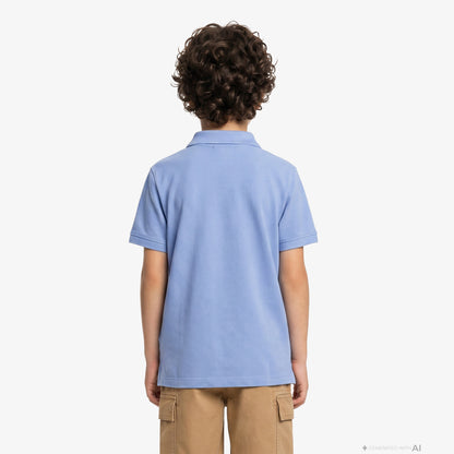 Calvin Klein Solid Çocuk Mavi Polo