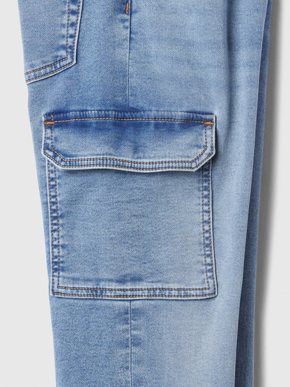 Açık Mavi Supersoft Original Straight Kargo Pull-on Jean Pantolon