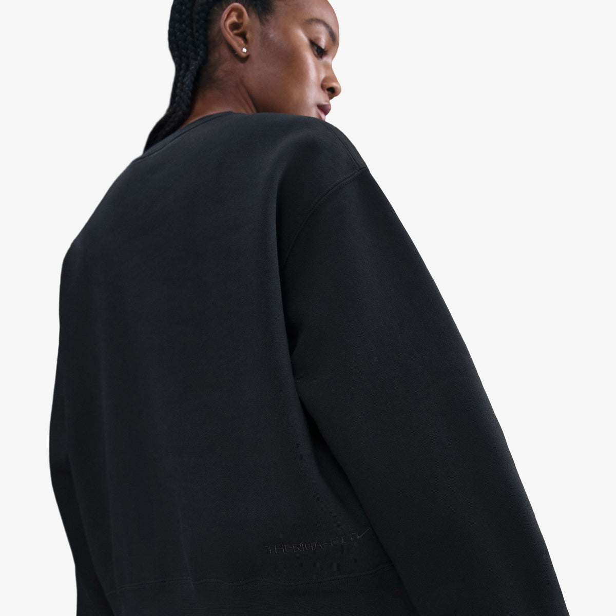 Nike Acg Therma Fit Tuff Fleece Crew Kadın Siyah Sweatshirt