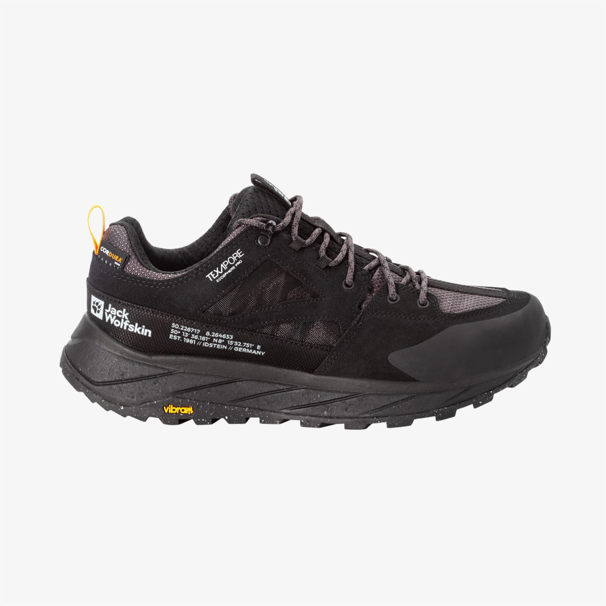 Jack Wolfskin Terraquest Texapore Low Erkek Siyah Bot