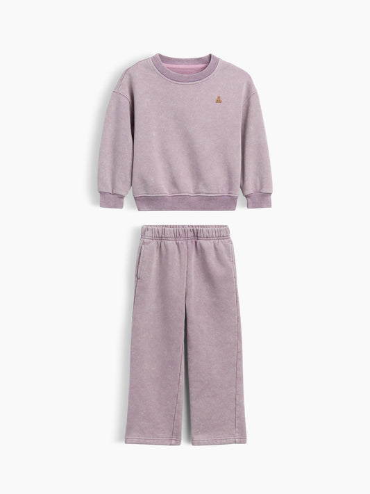 Lila Bebek & Küçük Çocuk Vintagesoft Sweat Seti