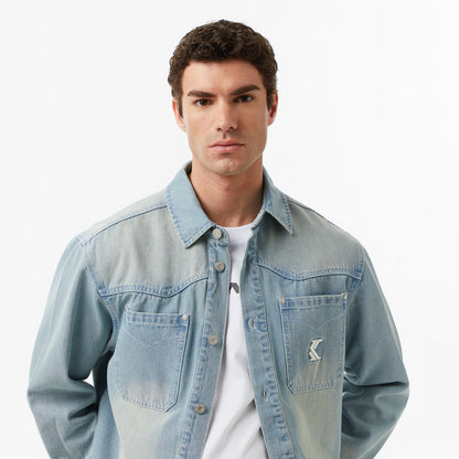 Karl Kani Og Western Denim Erkek Mavi Ceket