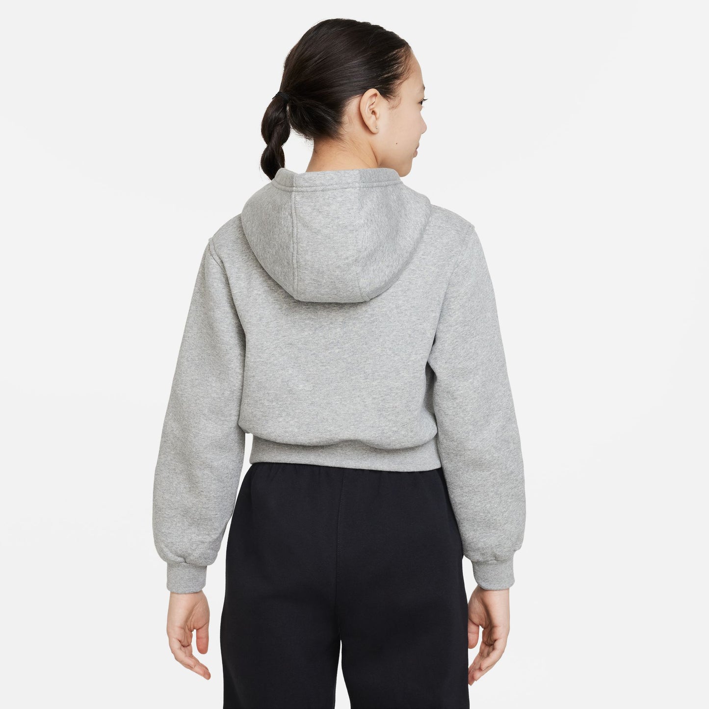 Nike Sportswear Club Fleece Çocuk Gri Crop Hoodie