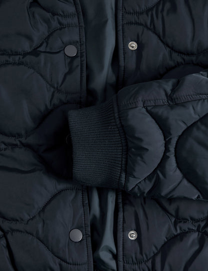 Saten Kapitone Bomber Ceket