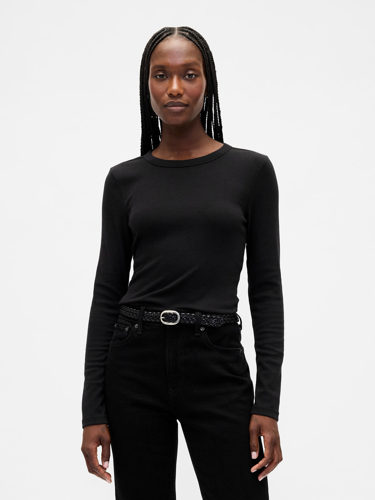 Siyah Modern Shrunken T-shirt
