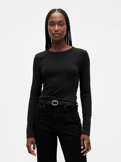Siyah Modern Shrunken T-shirt