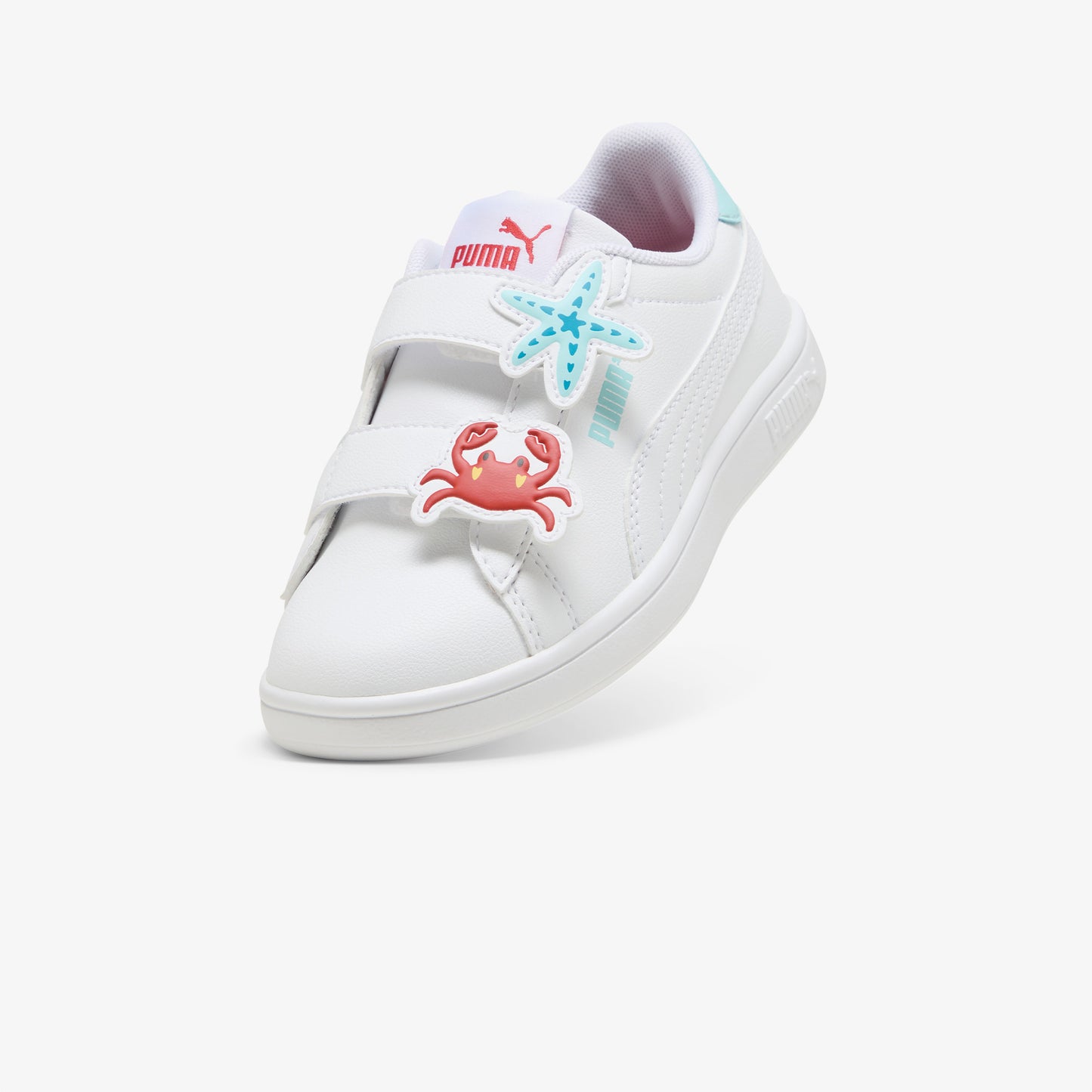 Puma Smash 3 0 Badges Yengeç&yıldız Figürlü Çocuk Beyaz Spor Ayakkabı