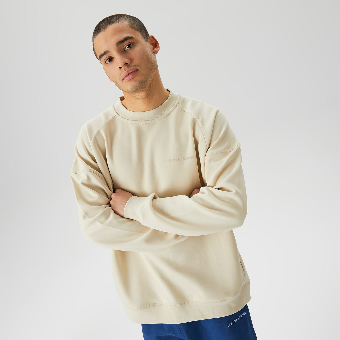 Les Benjamins Classics Erkek Krem Sweatshirt