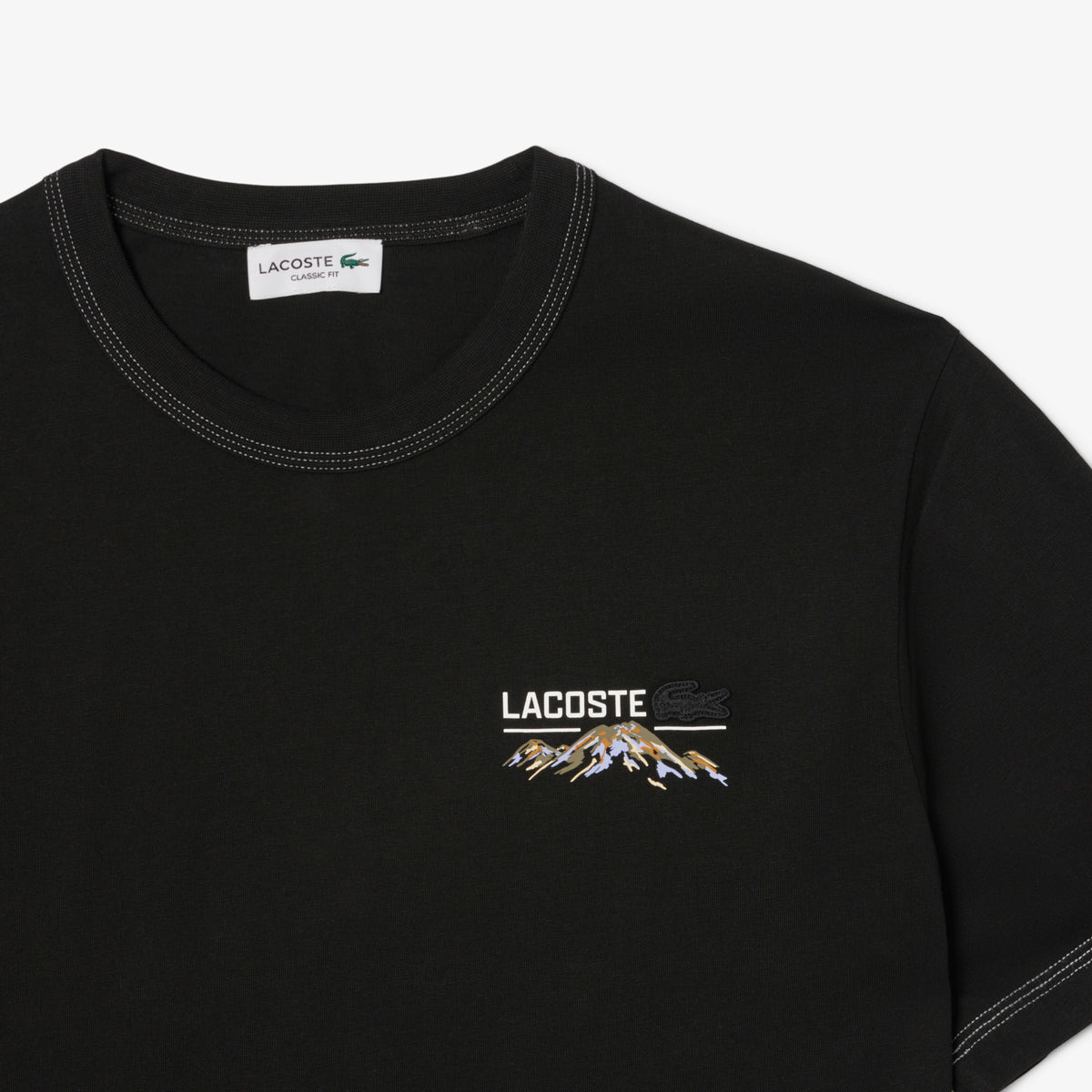 Lacoste Multi Print Erkek Siyah T-shirt