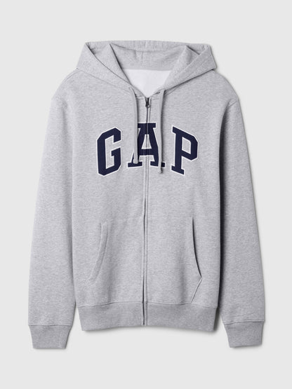 Açık Gri Vintagesoft Arch Logo Tam Fermuarlı Sweatshirt