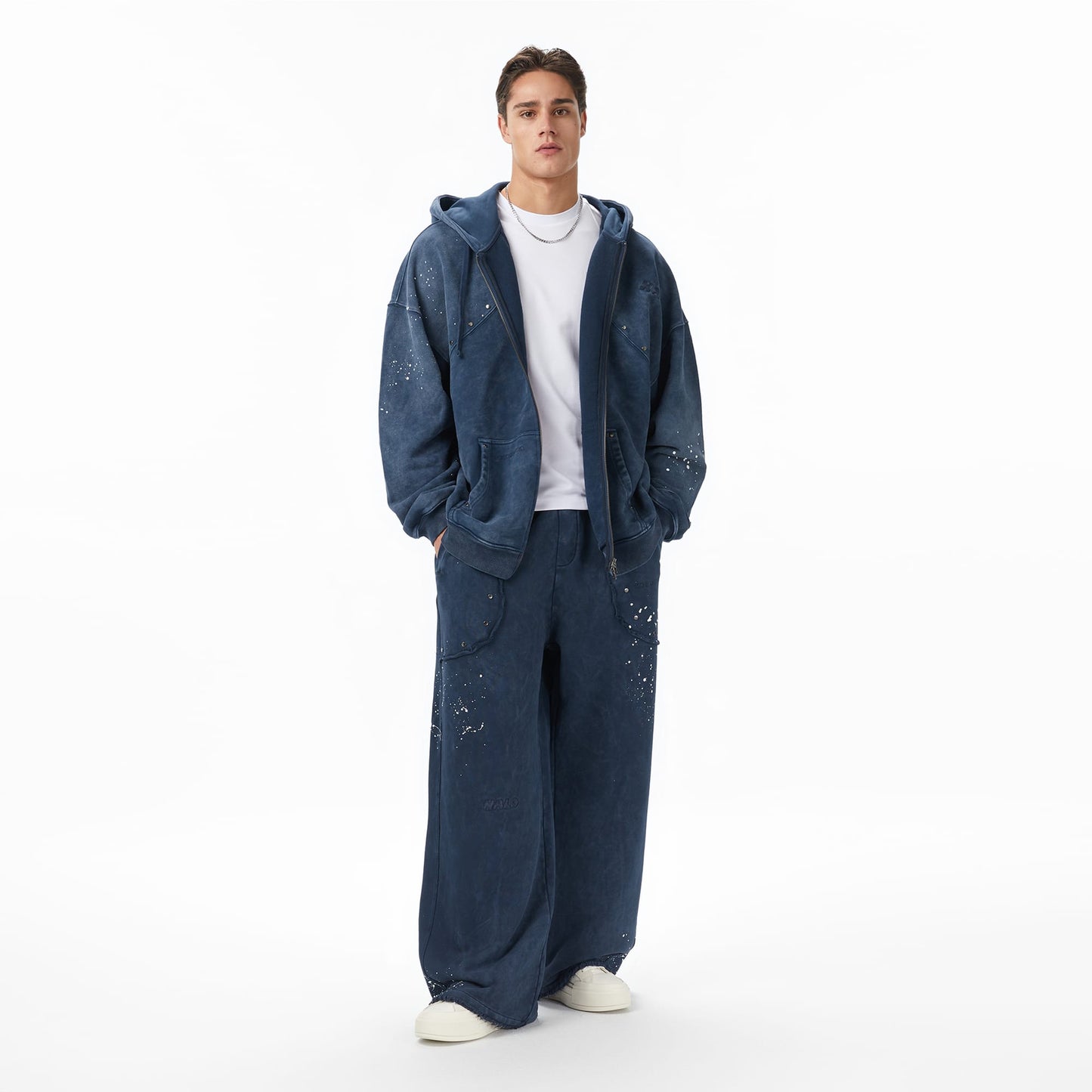 Les Benjamins Essentials 302 Erkek Mavi Sweatshirt