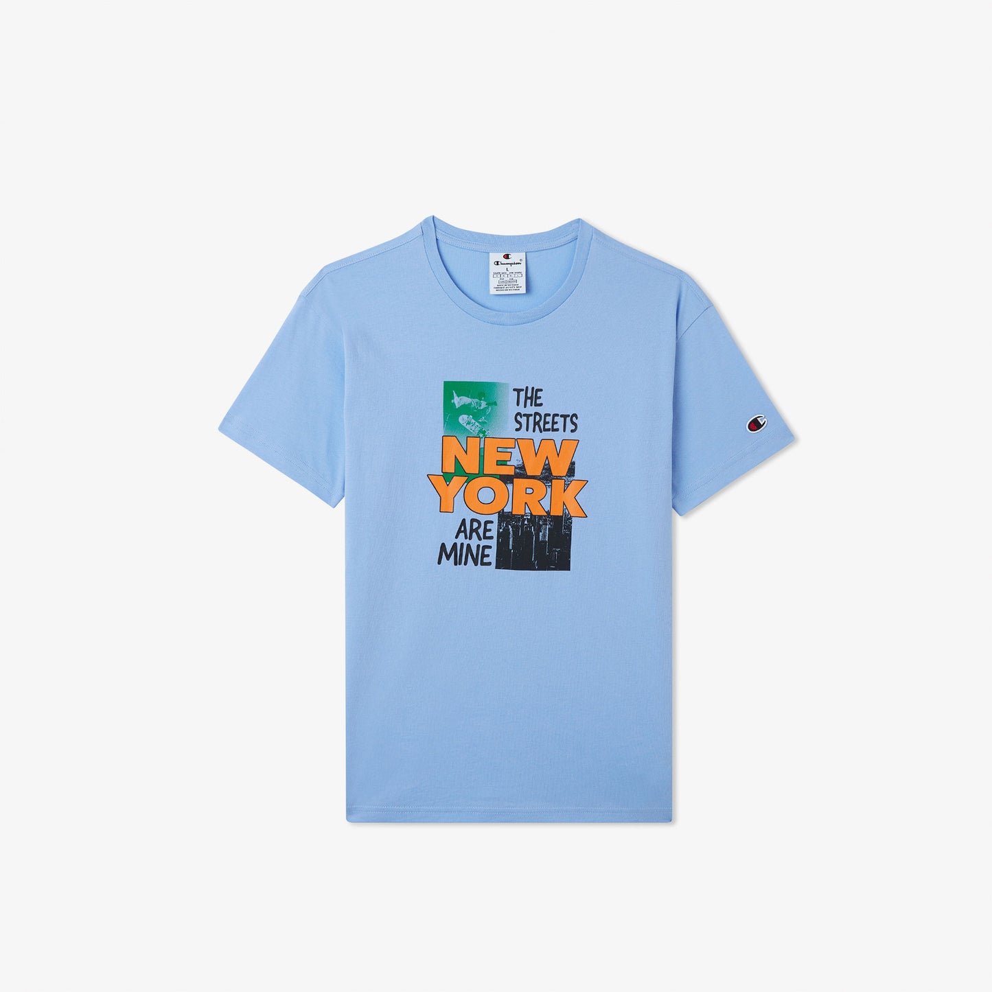 Champion Crewneck Çocuk Mavi T-shirt