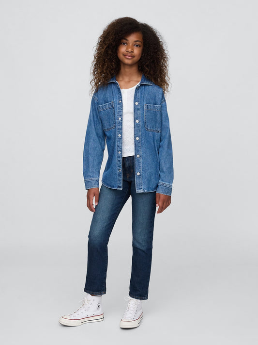 Koyu Mavi Girlfriend Washwell™ Jean Pantolon