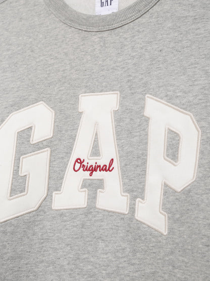 Gri Gap Logo Bisiklet Yaka Sweatshirt