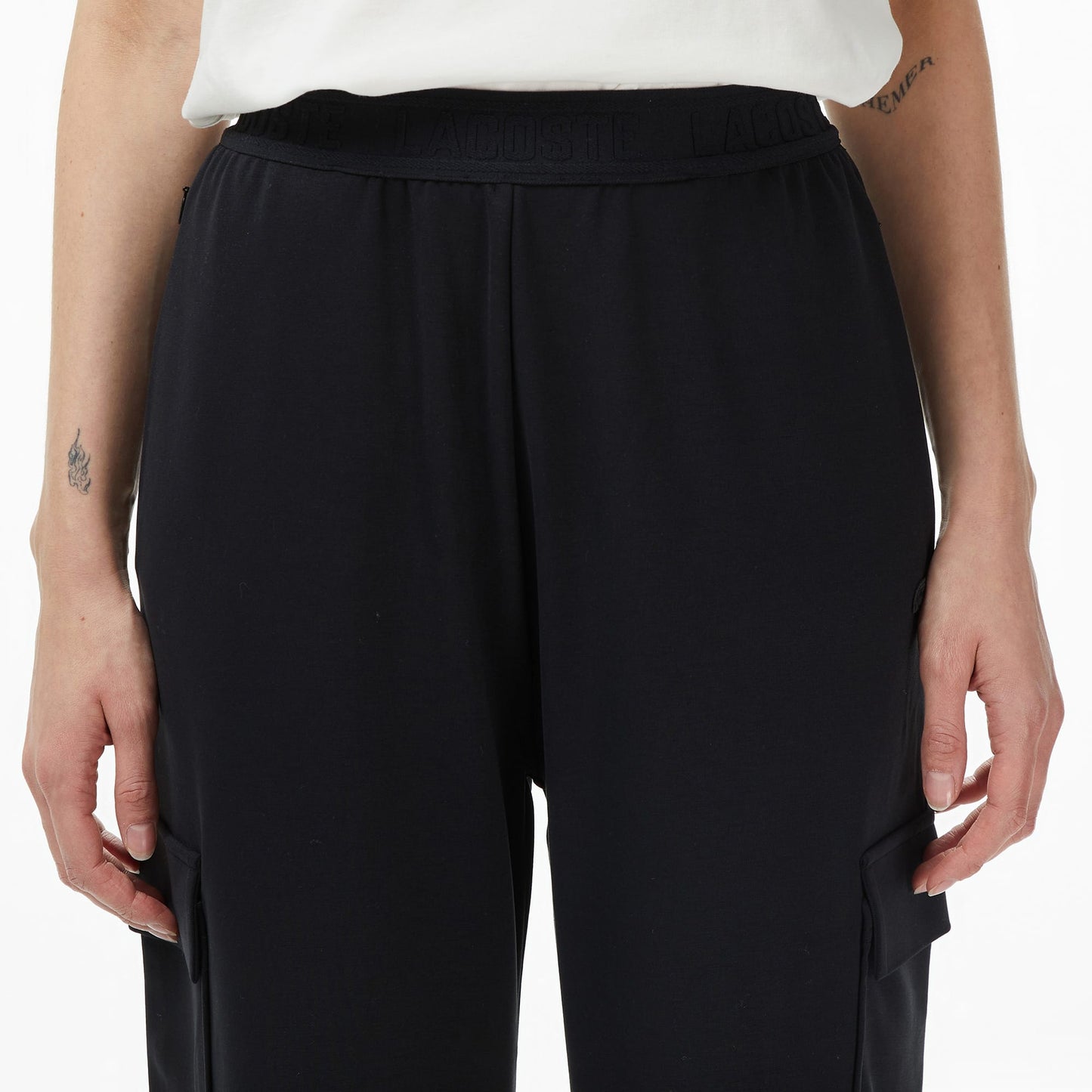 Lacoste Kadın Relaxed Fit Siyah Eşofman Altı