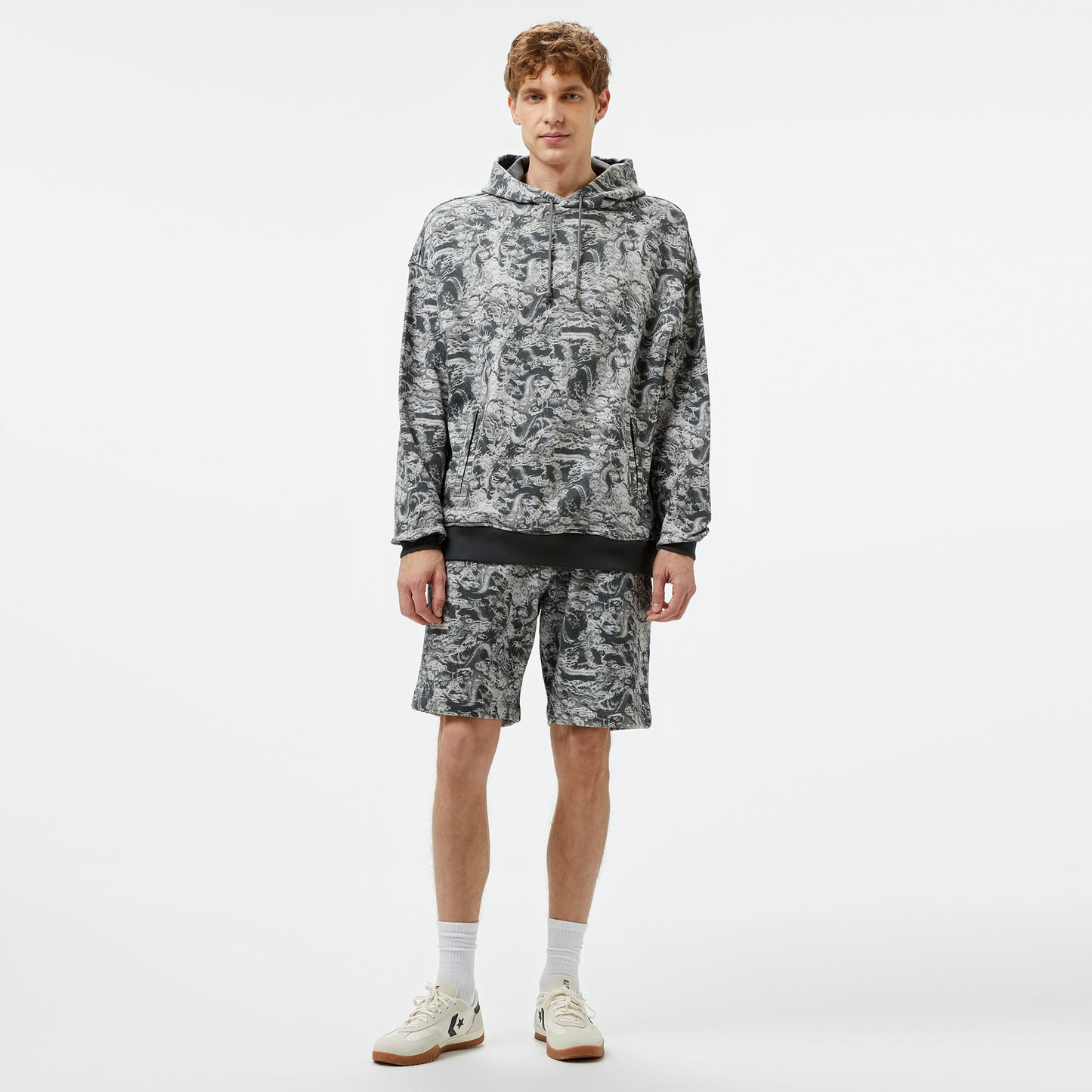 United4 Limited Edition Dragon Erkek Gri Sweatshirt