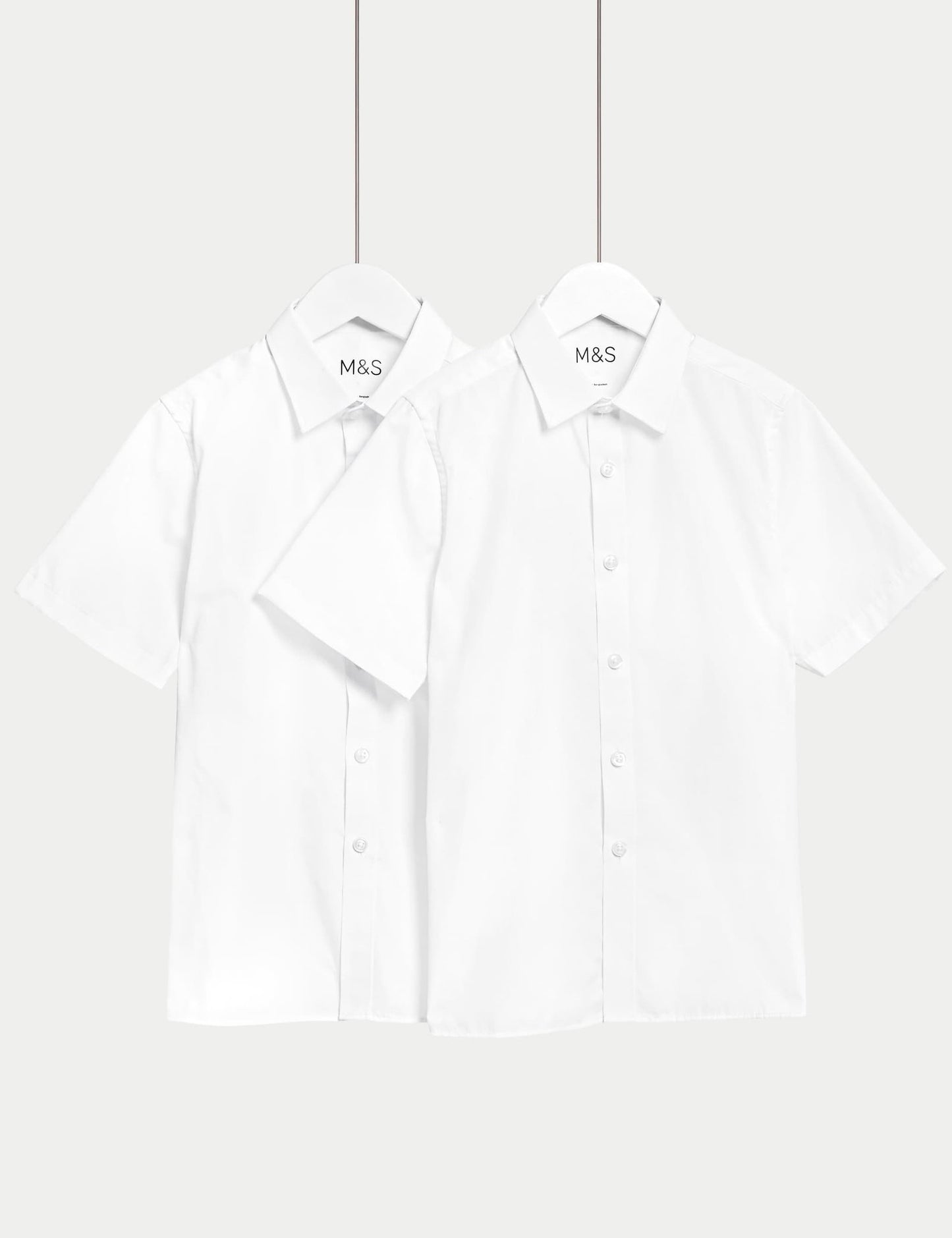 2'li Slim Fit Kısa Kollu Gömlek (2-18 Yaş)