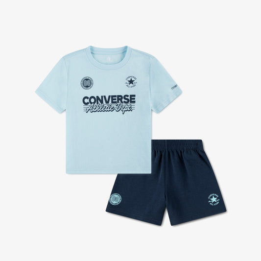 Converse Multi Hit Graphic Çocuk Mavi Şort Takım
