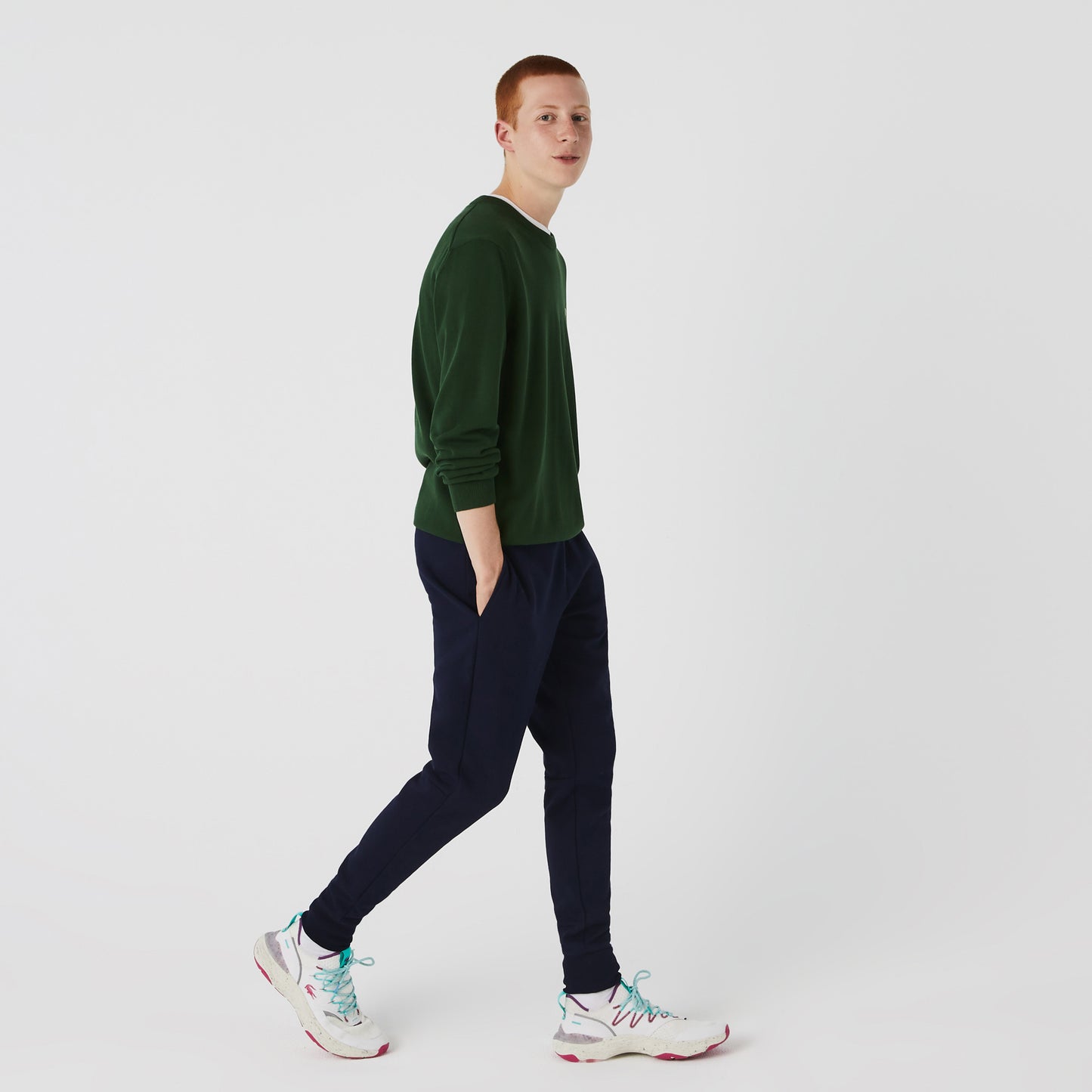 Lacoste Organik Pamuklu Erkek Lacivert Eşofman Altı