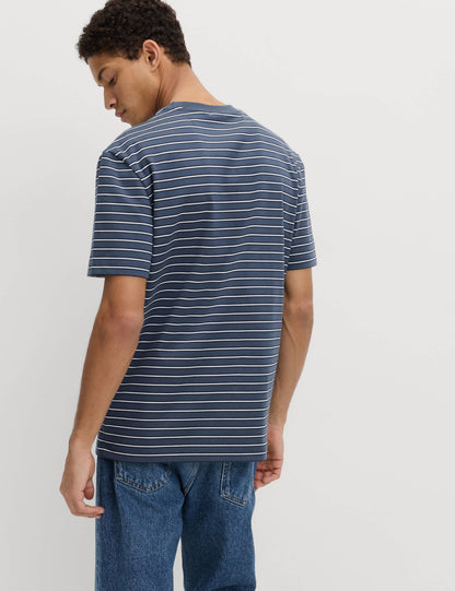 Relaxed Fit Pamuk Karışımlı Çizgili T-shirt