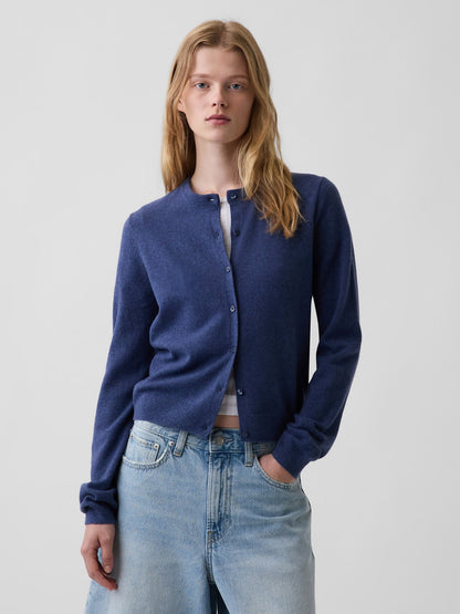 Mavi Cashsoft Crop Hırka