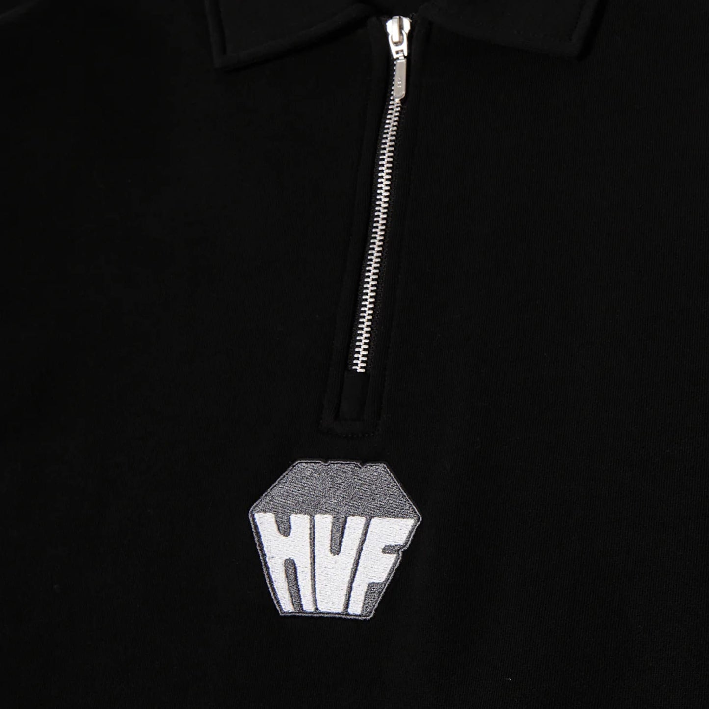 Huf Big Block 1/4 French Terry Zip Erkek Siyah Ceket