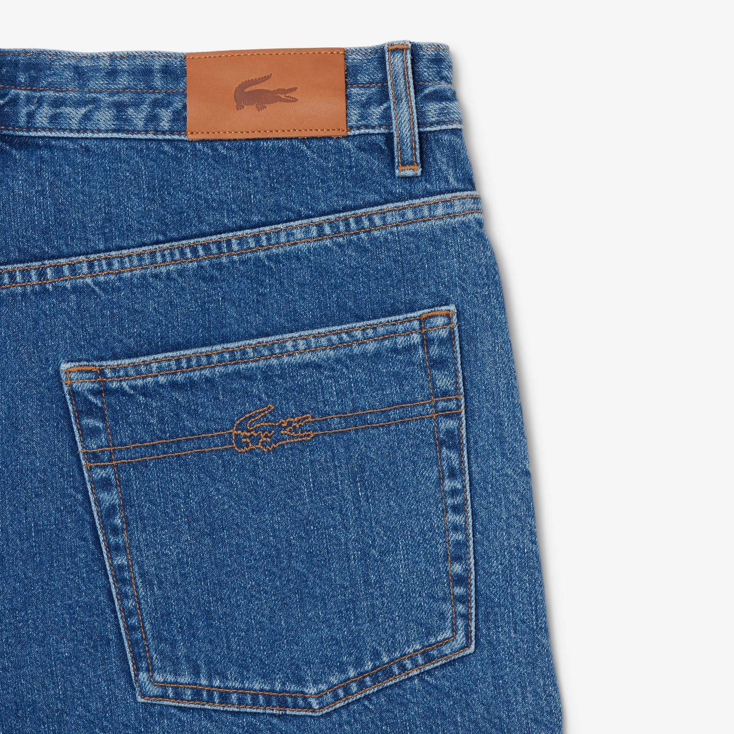 Lacoste Kadın Wide Leg Denim Lacivert Şort
