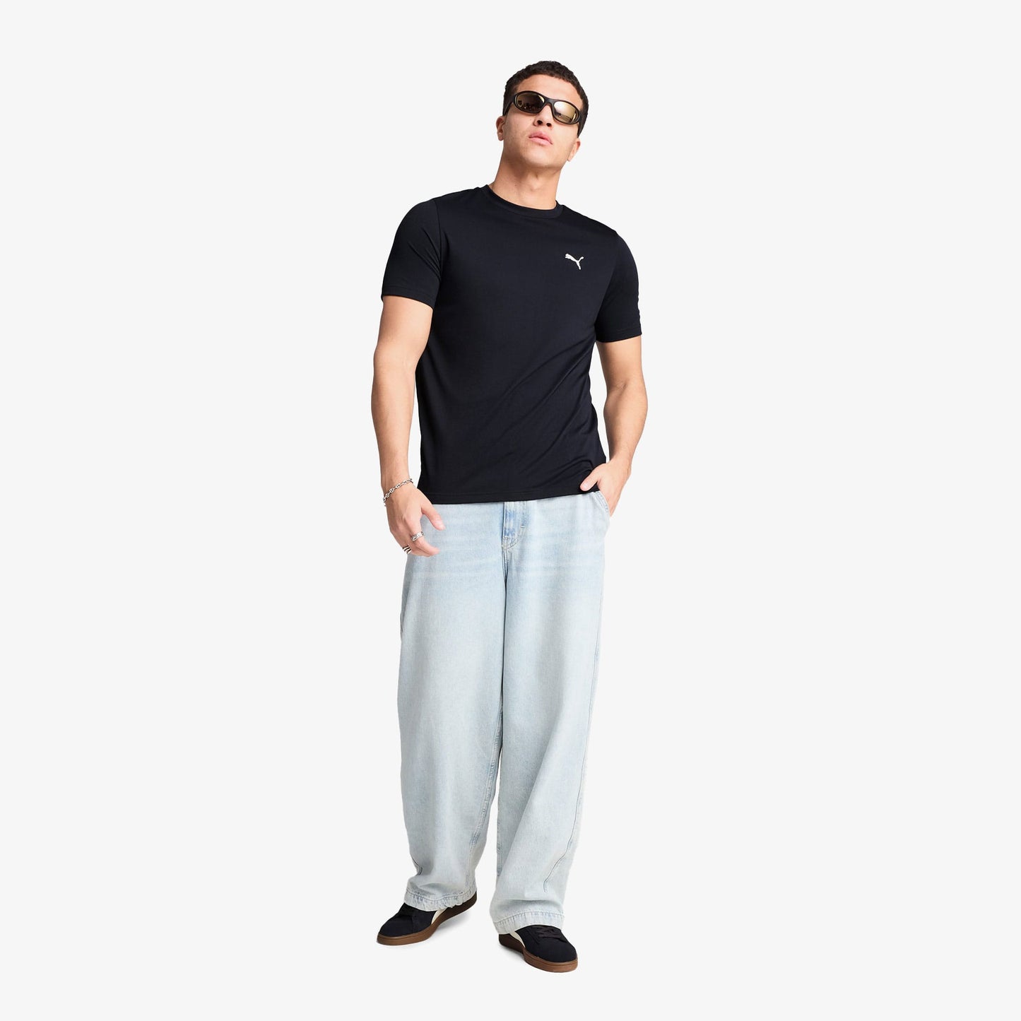 Puma Essentials Small Logo Poly Erkek Lacivert T-shirt
