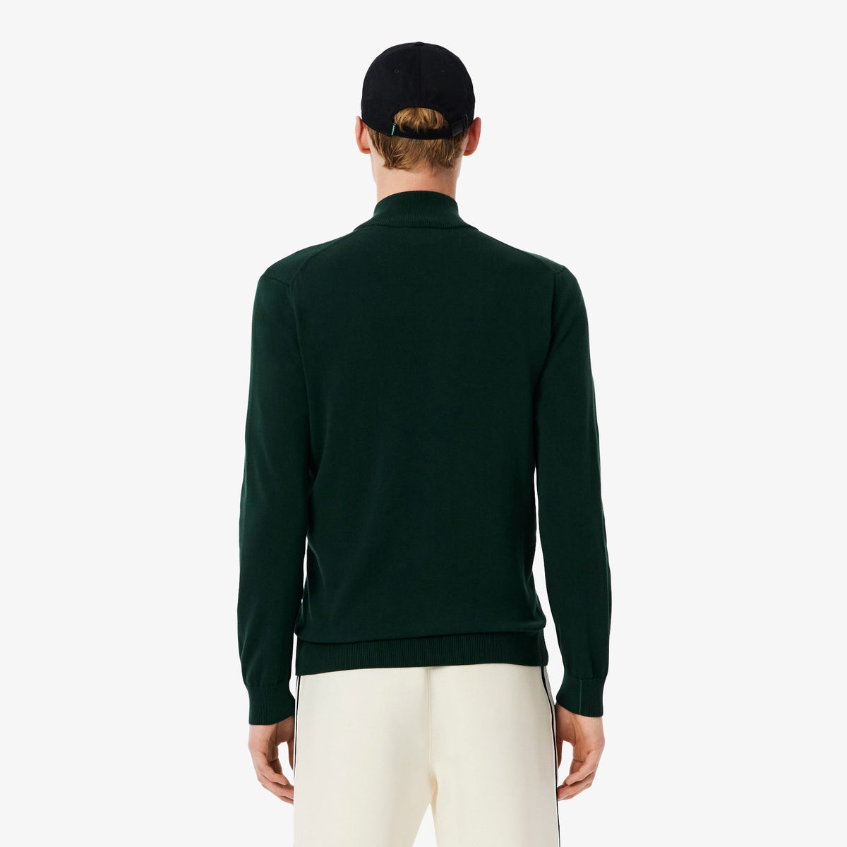 Lacoste Erkek Regular Fit Fermuarlı Organik Pamuk Yeşil Hırka