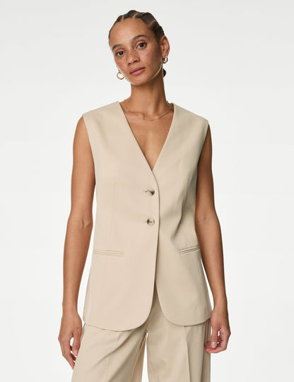 Tailored Fit Uzun Klasik Yelek