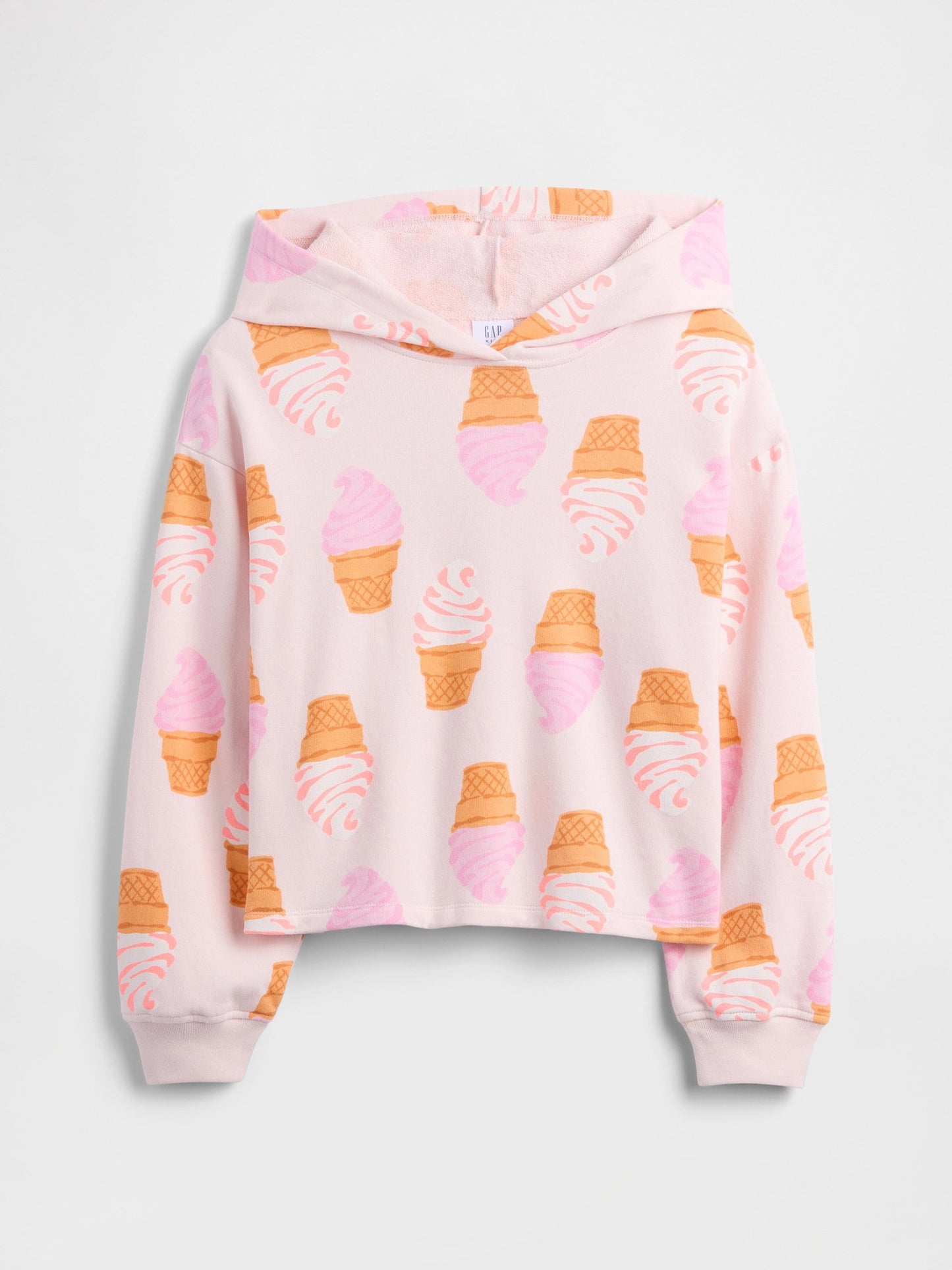 Açık Pembe Kids Relaxed Fransız Havlu Kumaş Sweatshirt