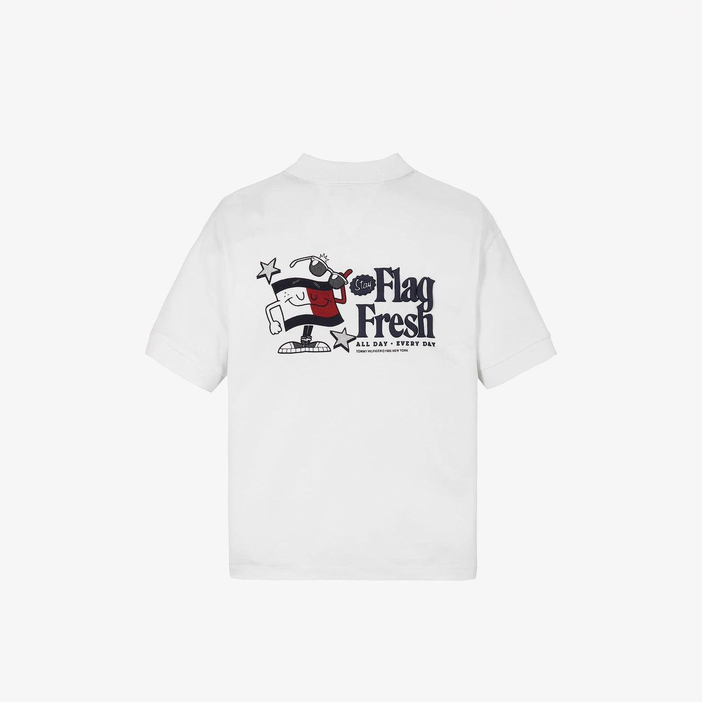 Tommy Jeans Flag Fresh Çocuk Beyaz Polo