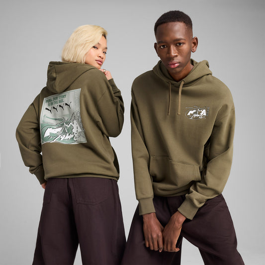 Puma Future Archive Graphic Unisex Yeşil Sweatshirt
