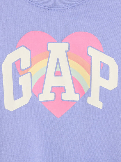 Pembe Fransız Havlu Kumaş Logo Sweatshirt