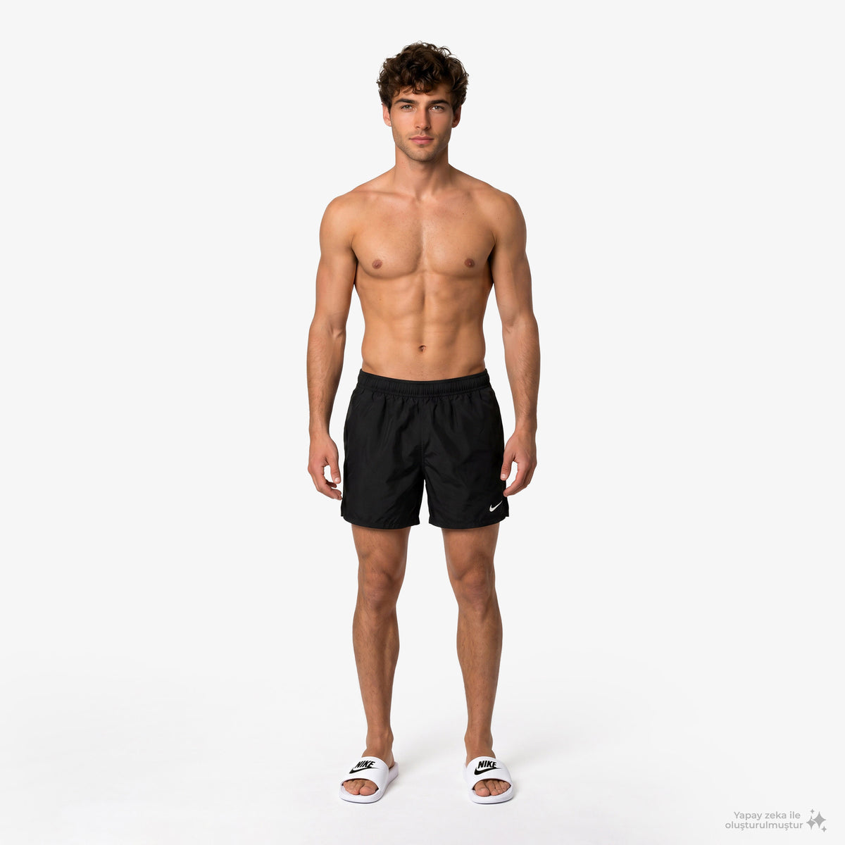 Nike Swim Breaker Solid Essential Erkek Siyah Deniz Şortu