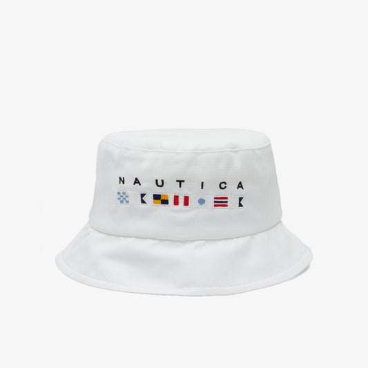 Nautica Unisex Beyaz Baskılı Şapka