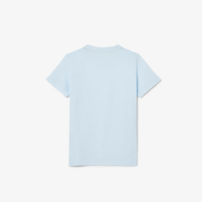 Lacoste Çocuk Bisiklet Yaka Açık Mavi T-shirt