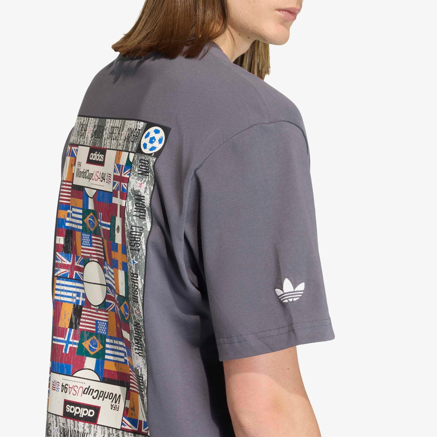 Adidas Flag Gfx Erkek Gri T-shirt