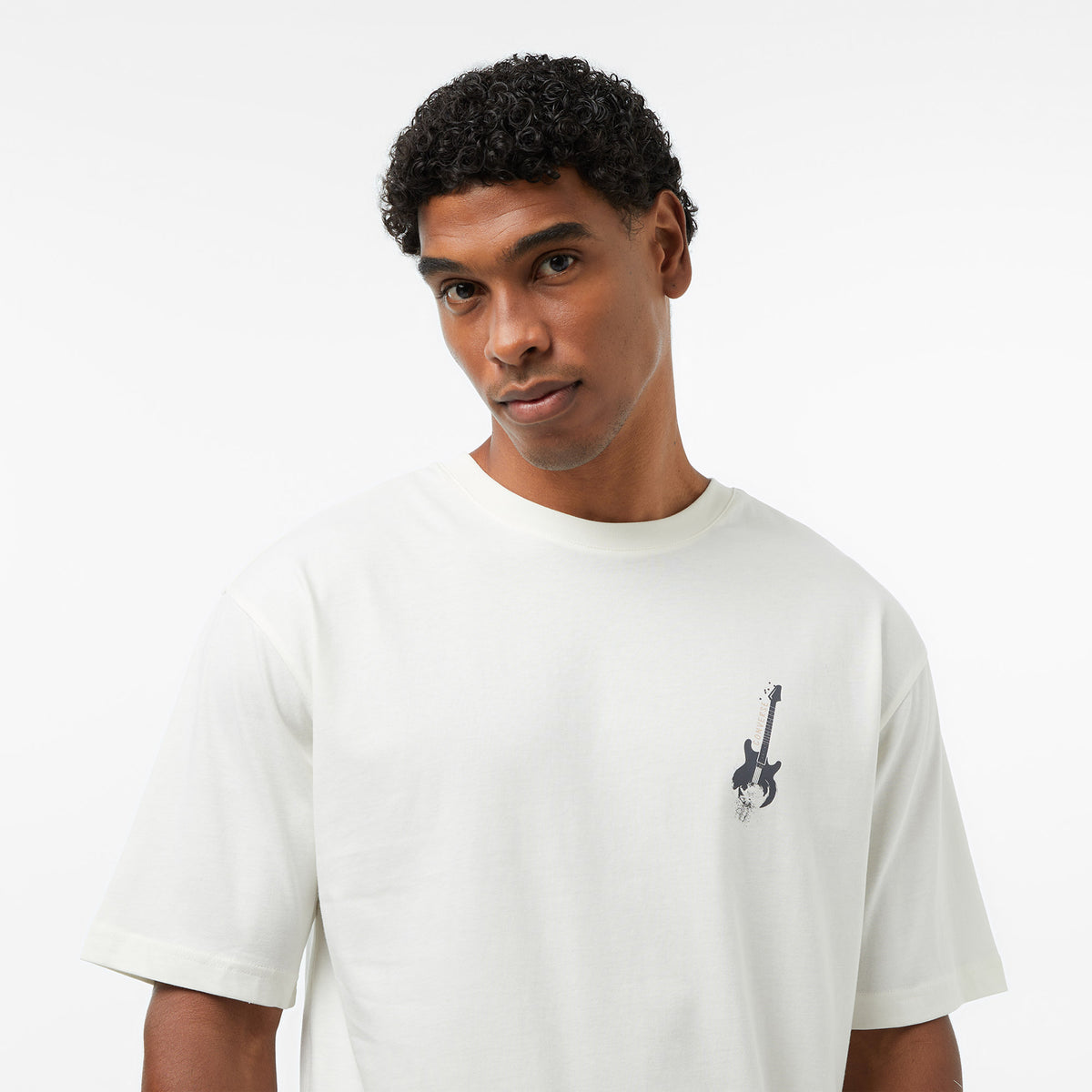Converse Regular Fit Erkek Krem T-shirt