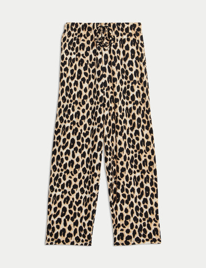 Leopar Desenli Carrot Leg Grazer Pantolon