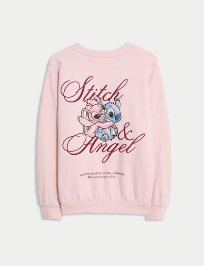 Pamuk Karışımlı Lilo & Stitch Sweatshirt (2-16 Yaş)