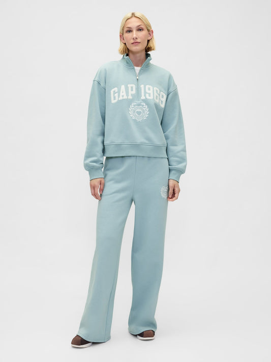 Açık Mavi High Rise Vintagesoft Heart Logo Baggy Eşofman Altı