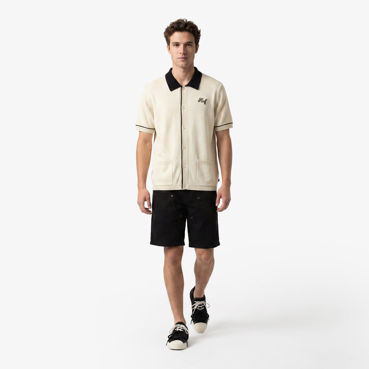 Huf Icaris Knit Top Erkek Bej Gömlek