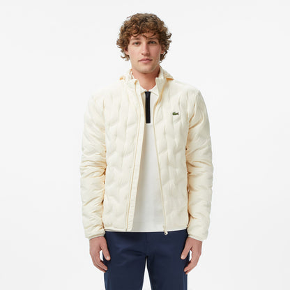 Lacoste Erkek Regular Fit Dik Yaka Kapitone Bej Mont